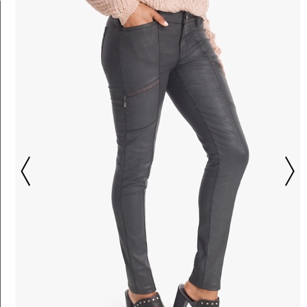 White House Black Market Coated Skinny Jeans